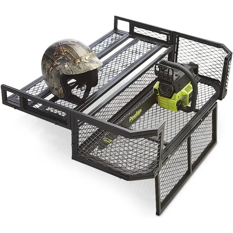 Guide Gear ATV Rear Drop Basket Cargo Luggage Carrier Hauling Rack, Heavy-Duty Steel, 29.5" x 39" x 10"h