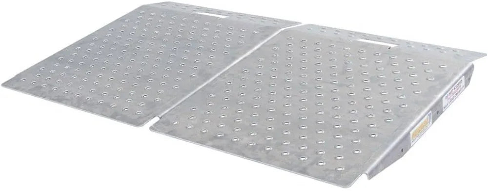 Aluminum Shed Storage Ramps - Lawnmower ATV Golf Cart Landscaping, 1,500 lb. Capacity with Punch Plate Traction 29"x24"-2 Pack