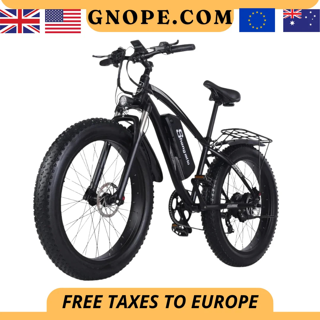 MX02S Electric Bike 48V1000W 26 In e bike 17AH Lithium Battery men's Mountain Bike Fat Tire Ebike Adult Electric Bicycle