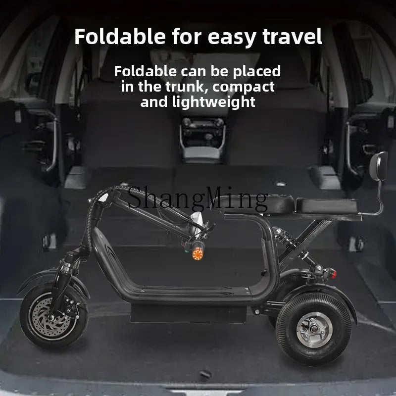 CL electric tricycle small mini folding scooter adult girl pick up and drop off children new son battery car