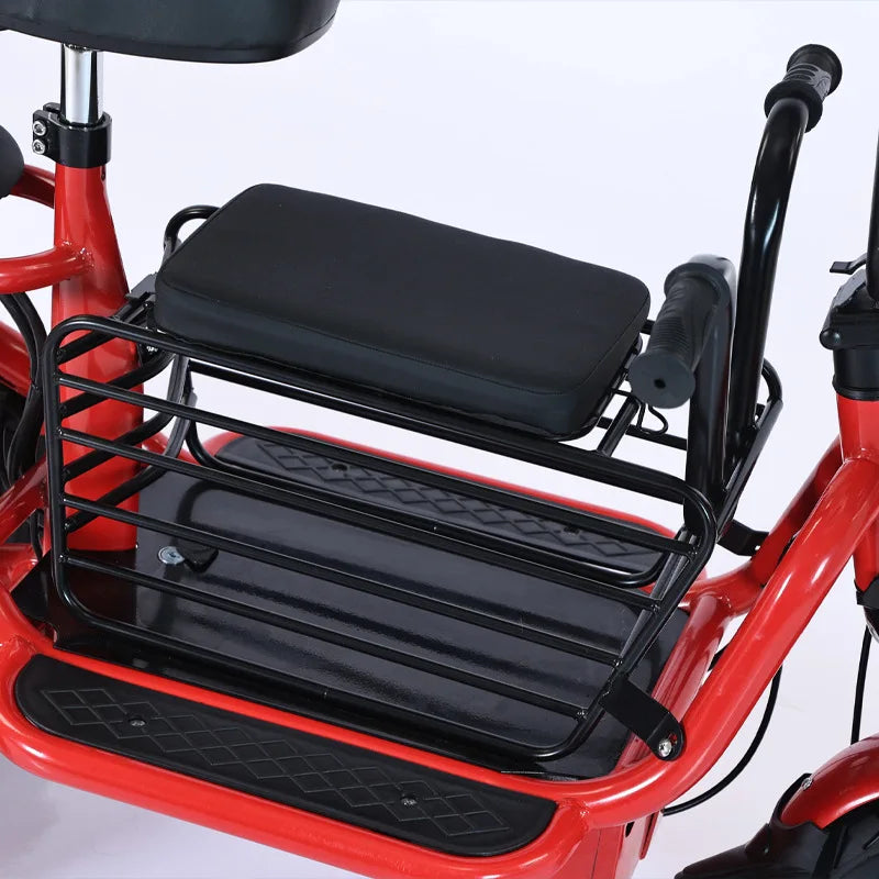 NEW Household Electric Tricycle Travel Parent-child Fold Lightweight Small Mobility Scooter Child Leisure Elderly Adult Tricycle