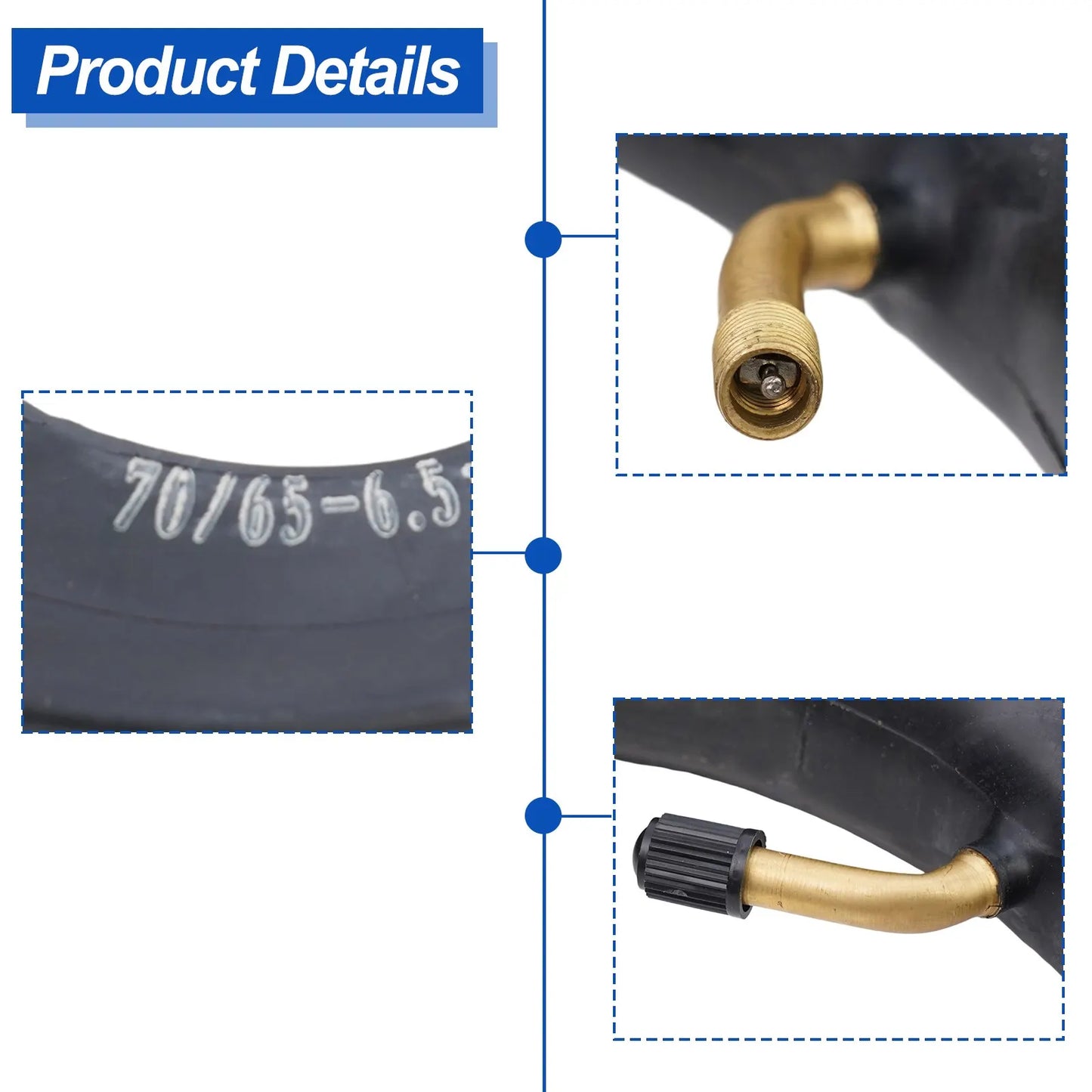 10inch 70/65-6.5 10x2.70-6.5 Thicken Inner Tube For Electric Scooter Balance Car Scooter Electric Bike Parts Accessories Cycling