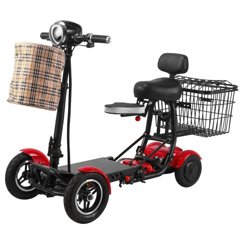 Mini Small Senior Scooter Adult 4Wheel Folding Elderly Mobility Scooter 36V Removable Lithium Battery Disabled Electric Scooter