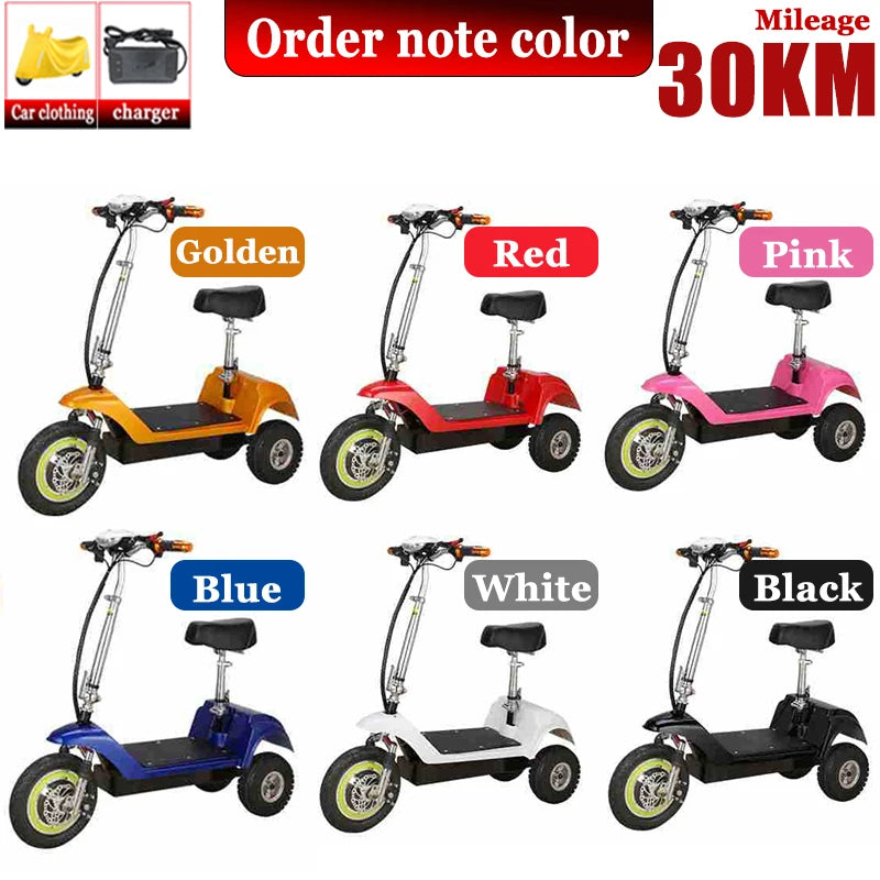 NEW Fold Elderly Electric Tricycle Adult Commuting Leisure Mobility Scooter Household Electric Scooter Mini Small Electric Bike