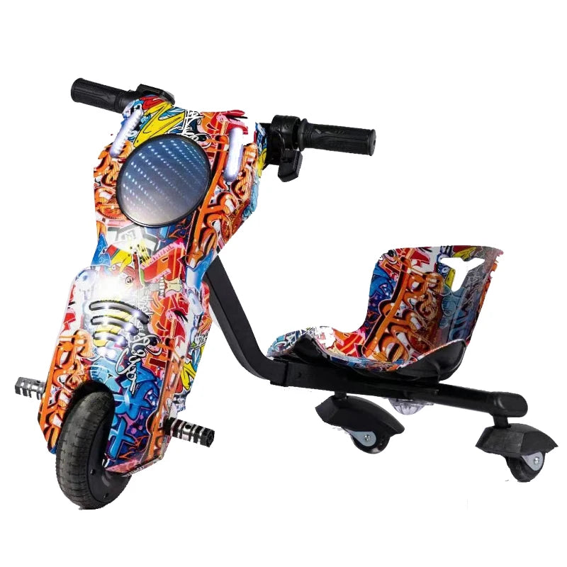 Mid-sized Factory Supplier Wholesale Cool Mini 3 Wheel Electric Drift Scooter with Light Emitting Diode