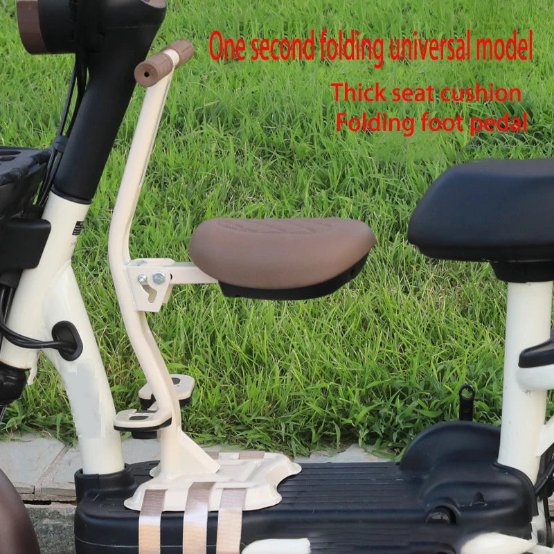 Electric Car Child Seat Foldable Electric Scooter Pedal Motorcycle Front Child Safety Seat Front Seat