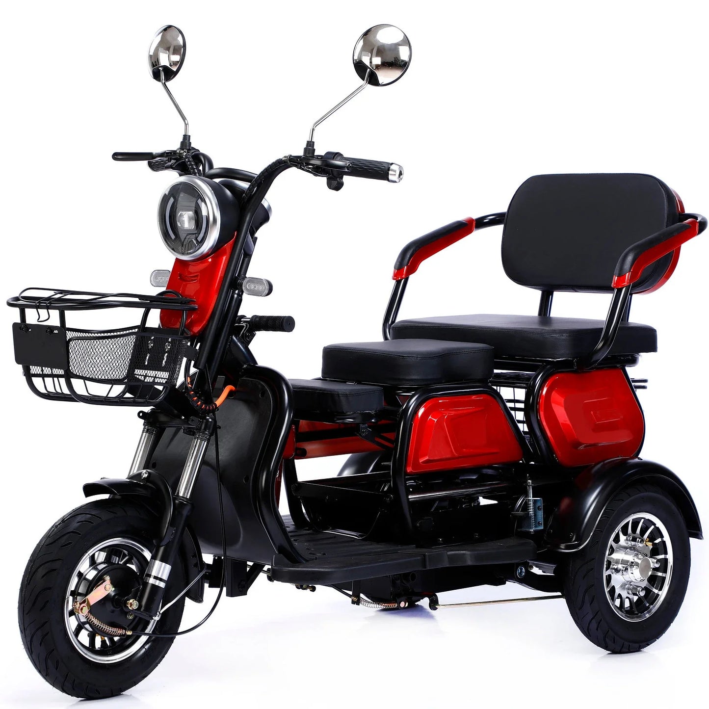 High Quality 3 Legs Electric Bike with Rearview Mirror 3 Wheel Elderly Scooter Electric Tricycle