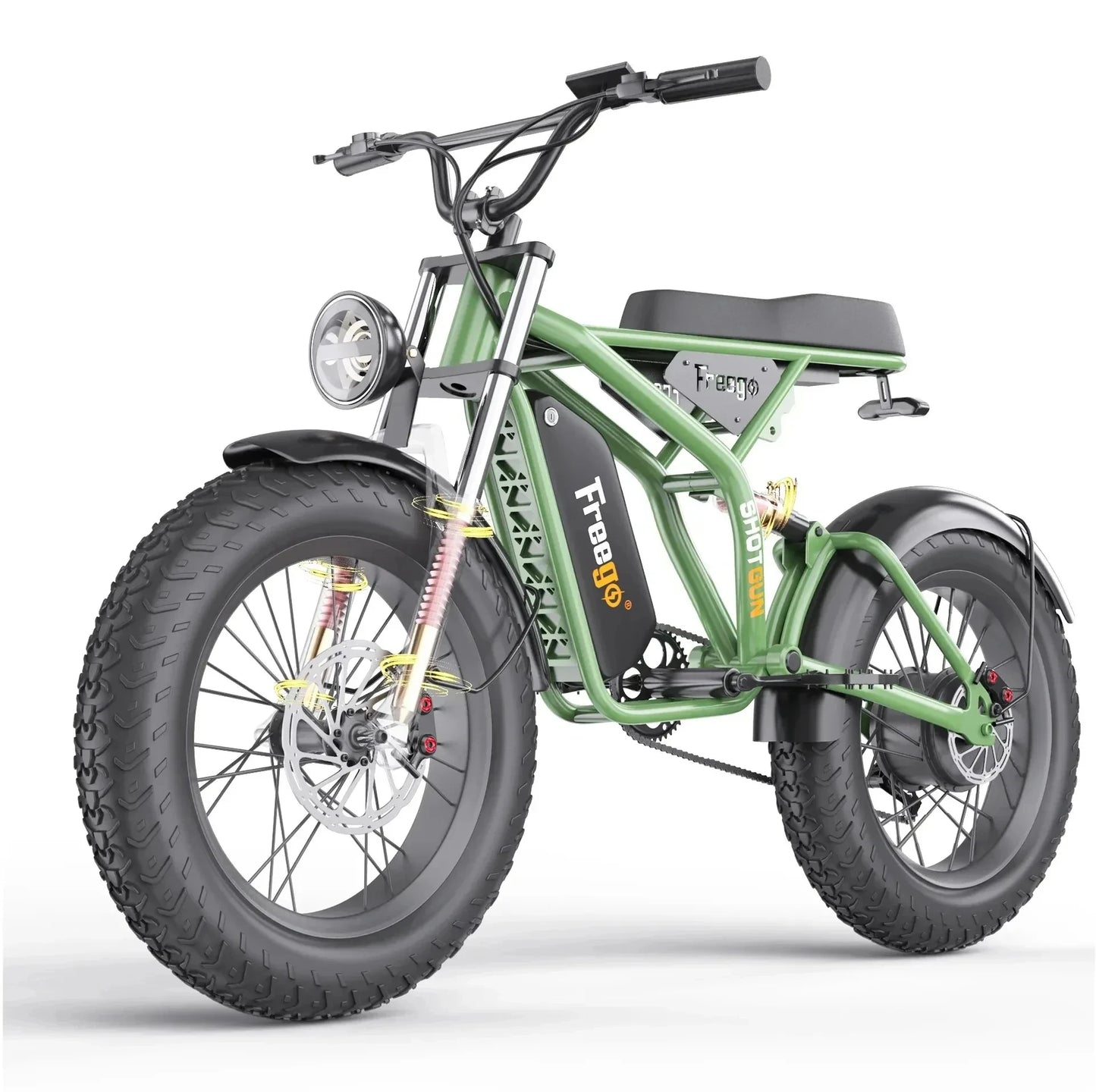 2024 Brand New Fat Tire Electric Bike 48V 22.5AH 1400W High Power Fat Tire Electric Bicycle Full Suspension Mountain Electric Bi
