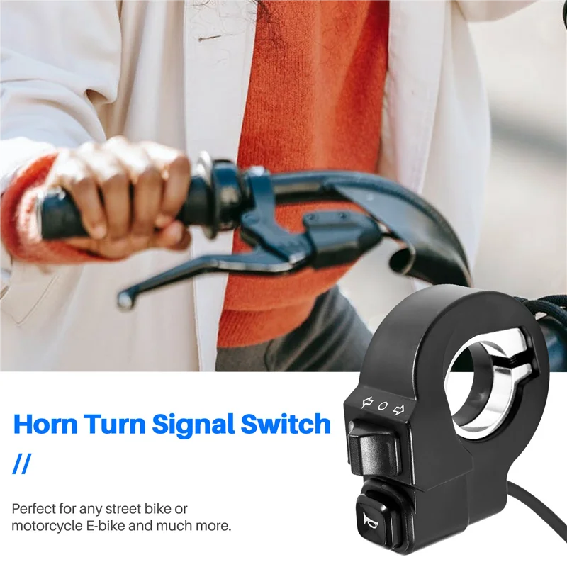 BAAY E-Bike 2 In 1 Horn Turn Signal Switch Button Electric Bicycle Parts Accessories Motorcycle E-Bike Electric Scooter
