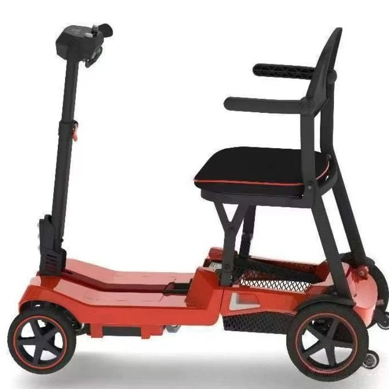 Adult Automatic Folding 4-Wheel Mobility Scooter Disabled Can Be on The Plane Electric Bicycle Comfortable Seat Senior Scooter