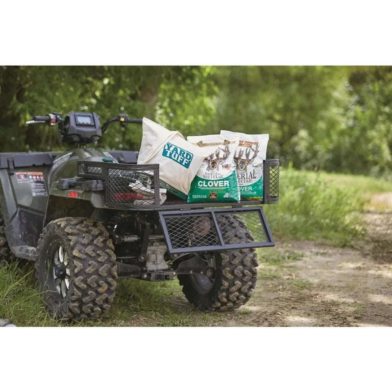 Guide Gear ATV Rear Drop Basket Cargo Luggage Carrier Hauling Rack, Heavy-Duty Steel, 29.5" x 39" x 10"h