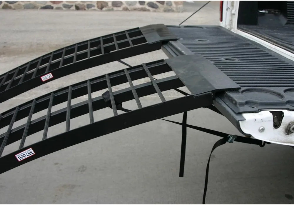 Black Widow 7' 10" ATV Loading Ramps, Extra-Wide Heavy-Duty 3,000 lb Capacity, Aluminum Arched Dual-Folding