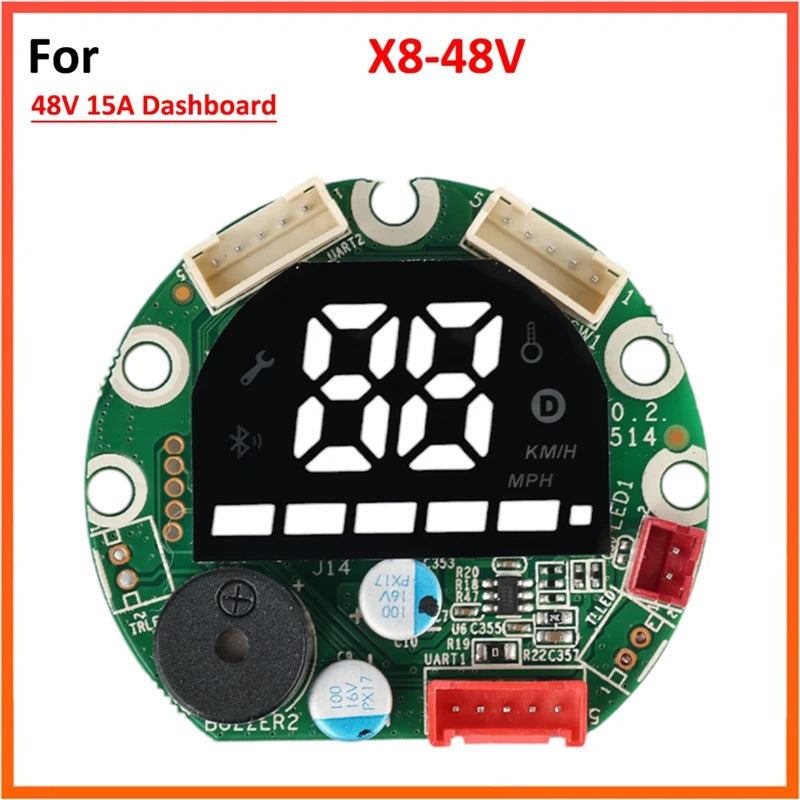 48V 15A Dashboard For HX X8 Electric Scooter LED Display Screen PCB Board Speed Battery Show Replacement Parts