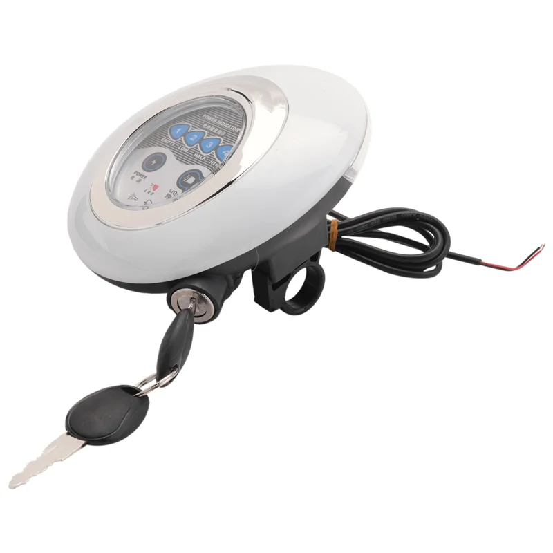 AB56-3 In1 LED Headlight Electric Bike Scooter Frontlight Light Horn Lock Instrument Panel Horn Instrument Headlight