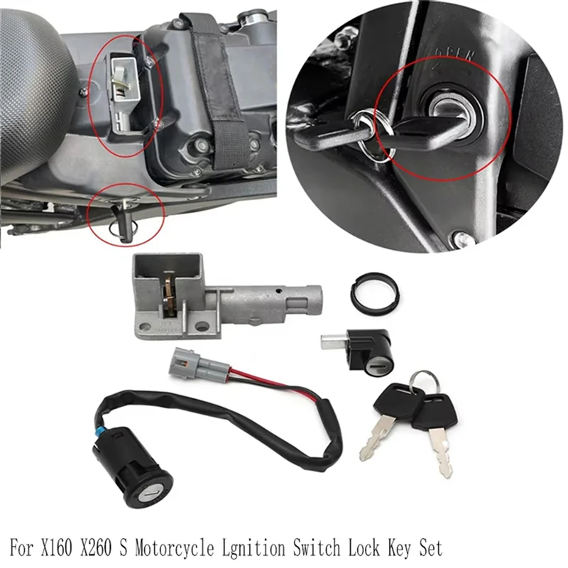 For Dirt Bike Accessories-Motorcycle Lgnition Switch Lock Key Set Parts For Sur-Ron Segway X160 X260 S Electric Bike