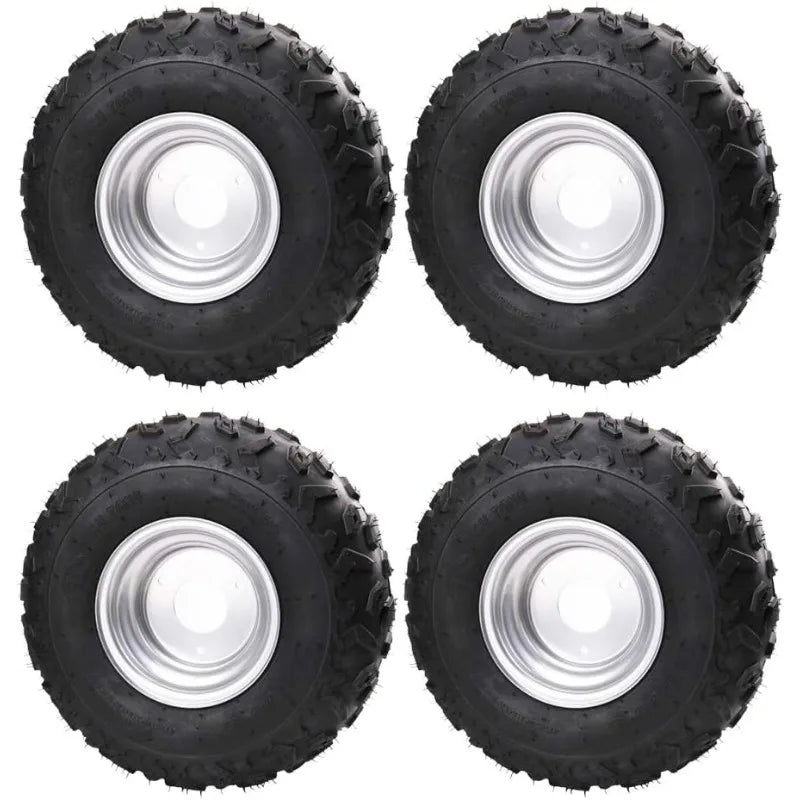 4PCS 145/70-6 Tires With 6 inch Wheels Rims for ATV Go Kart