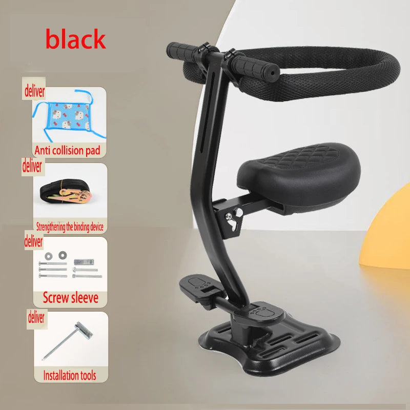 Electric Car Child Seat Foldable Electric Scooter Pedal Motorcycle Front Child Safety Seat Front Seat