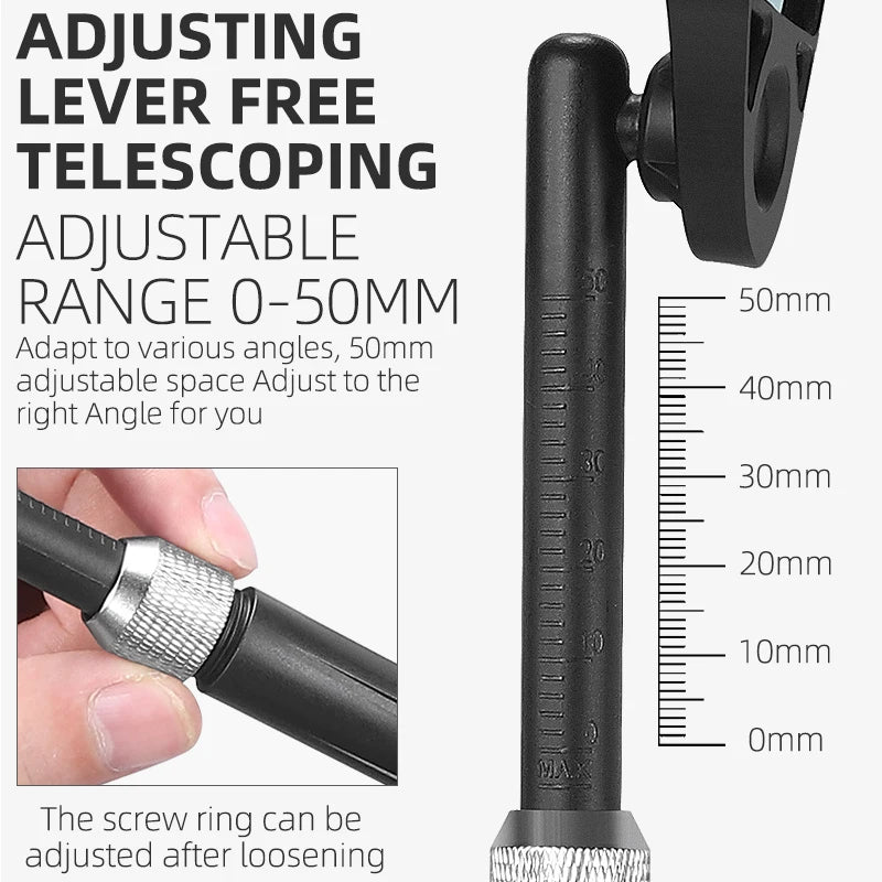 WEST BIKING Anti-Glare Bicycle Rearview Mirror Telescopic Flexible 360 Wide Angle MTB E-Bike Electric Scooter HD Rearview Mirror