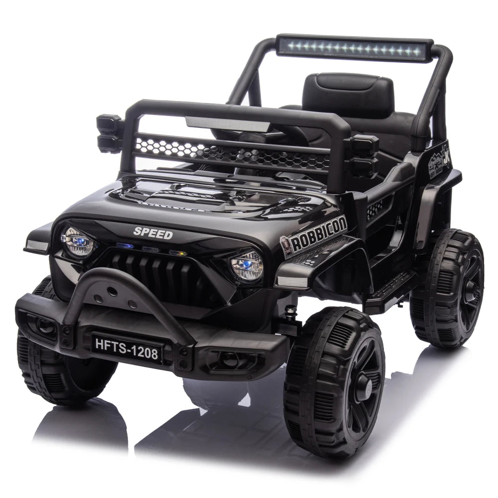 12V Kids Ride On Electric Truck Car W/Parents Control,2WD,Four-wheel suspension,Early education function,Adjustable volume,USB