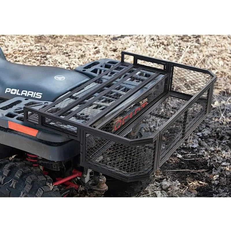 Guide Gear ATV Rear Drop Basket Cargo Luggage Carrier Hauling Rack, Heavy-Duty Steel, 29.5" x 39" x 10"h