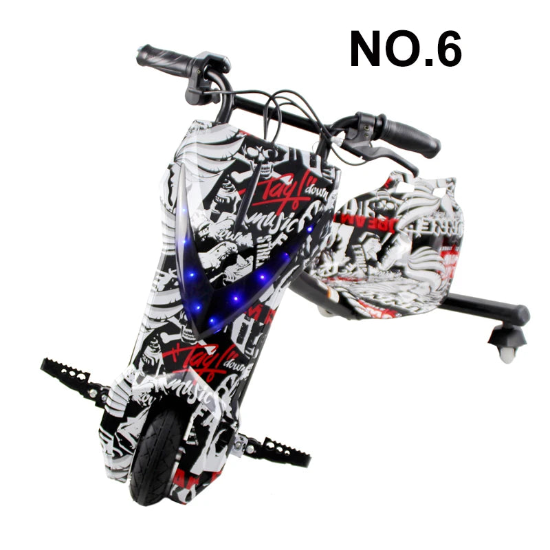 Children's Electric Drift Kart Tricycle 36v 3 Wheel Drift Scooter Battery Electric Kart Children's Drift