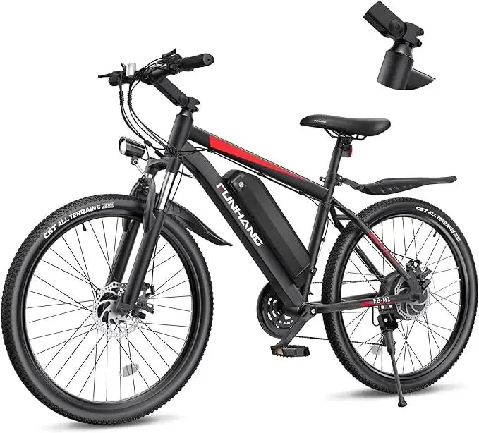 Electric Bike for Adults, 26'' 750W Peak Ebike, Up to 50 Miles 21.7MPH Electric Mountain Bike with 48V 374.4WH Removable Battery