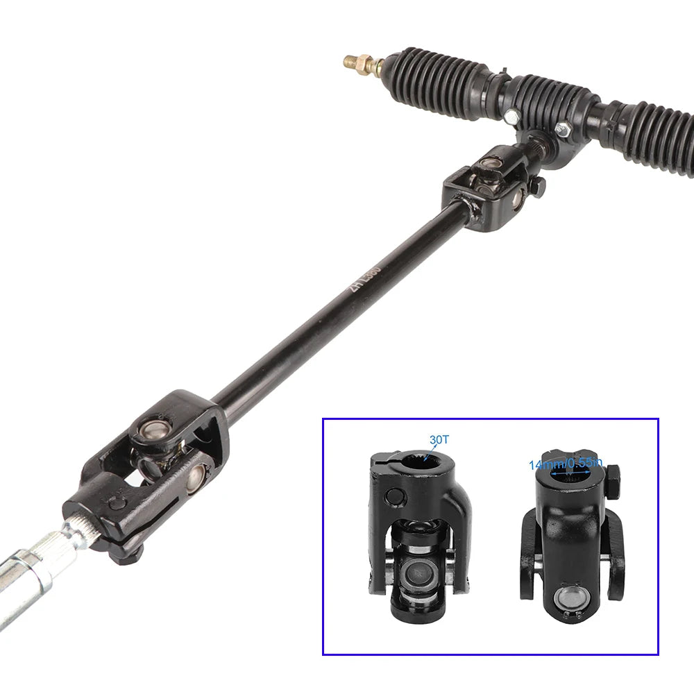 30T Steering Column U joints Shaft 300mm 320mm 420mm Power Steering Gear Rack Pinion Fit For DIY Go Kart ATV UTV Buggy Quad Bike