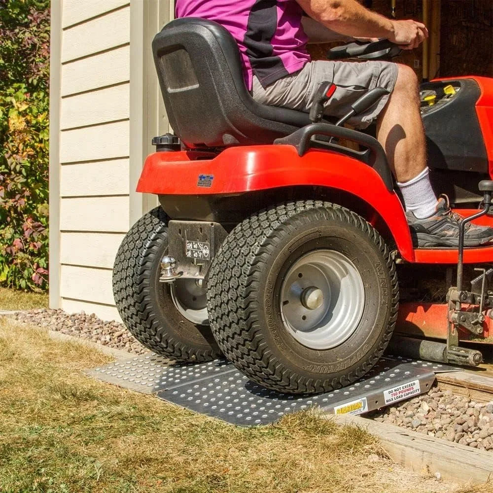 Aluminum Shed Storage Ramps - Lawnmower ATV Golf Cart Landscaping, 1,500 lb. Capacity with Punch Plate Traction 29"x24"-2 Pack