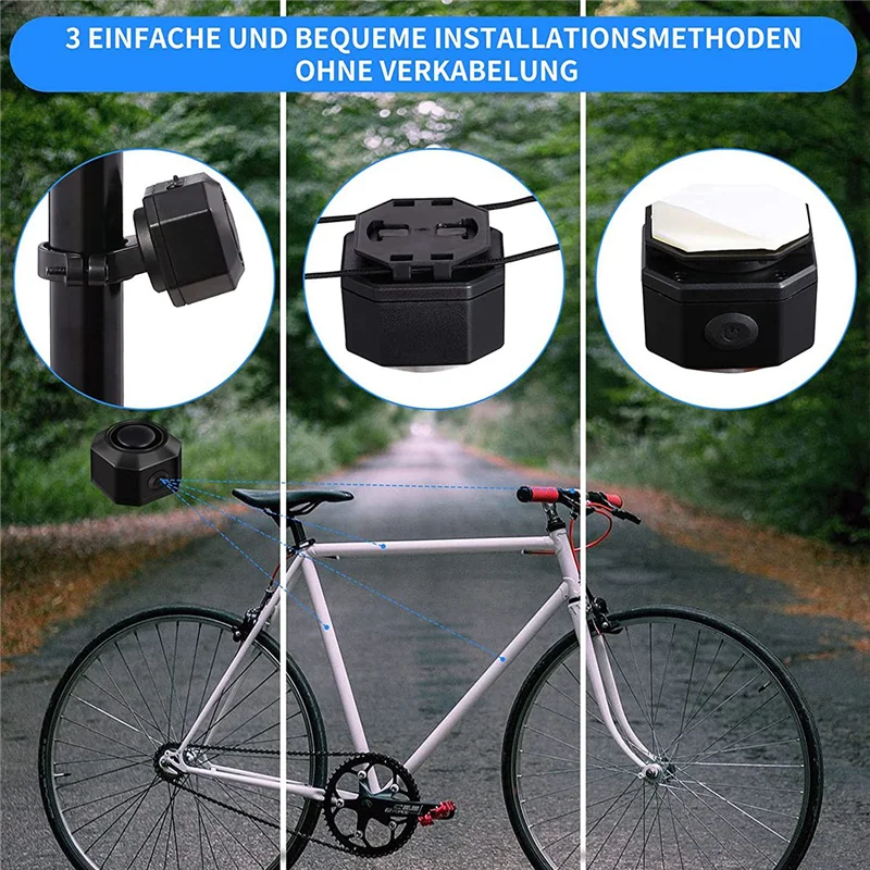 Wireless Bike Burglar Alarm USB Electric Motorcycles Scooter High And Low Temperature Resistance