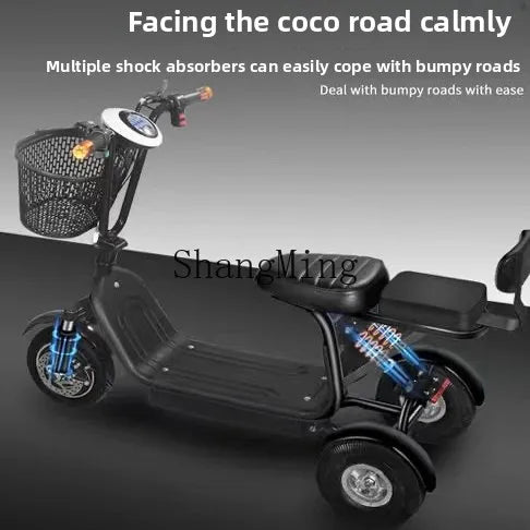 CL electric tricycle small mini folding scooter adult girl pick up and drop off children new son battery car