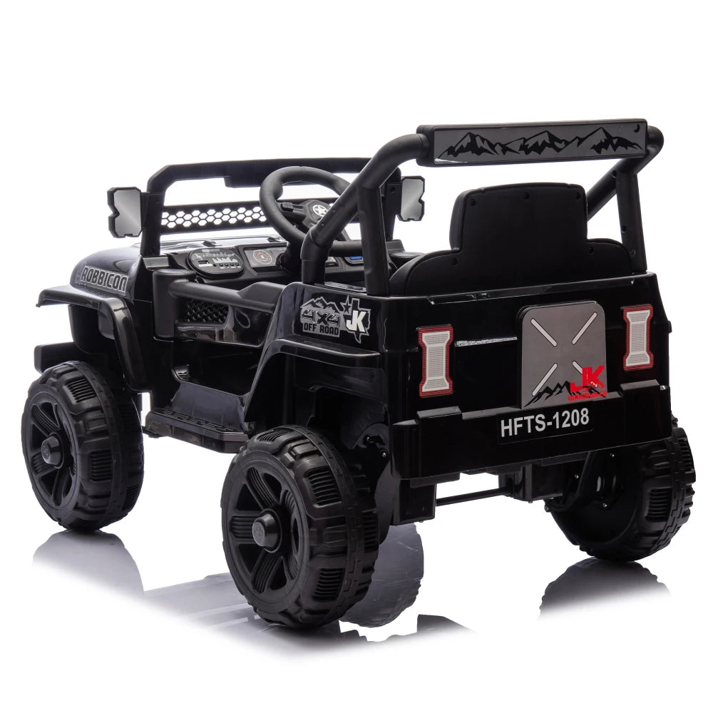 12V Kids Ride On Electric Truck Car W/Parents Control,2WD,Four-wheel suspension,Early education function,Adjustable volume,USB