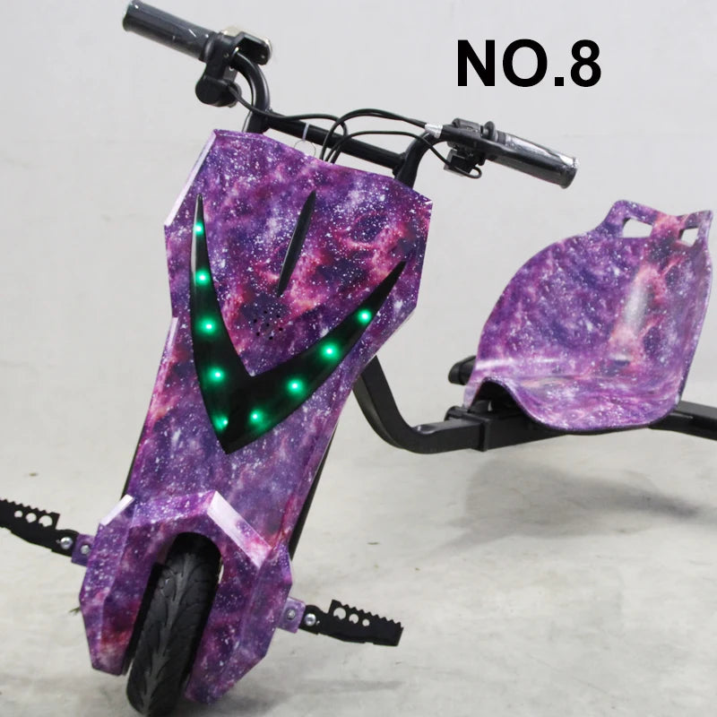 Children's Electric Drift Kart Tricycle 36v 3 Wheel Drift Scooter Battery Electric Kart Children's Drift