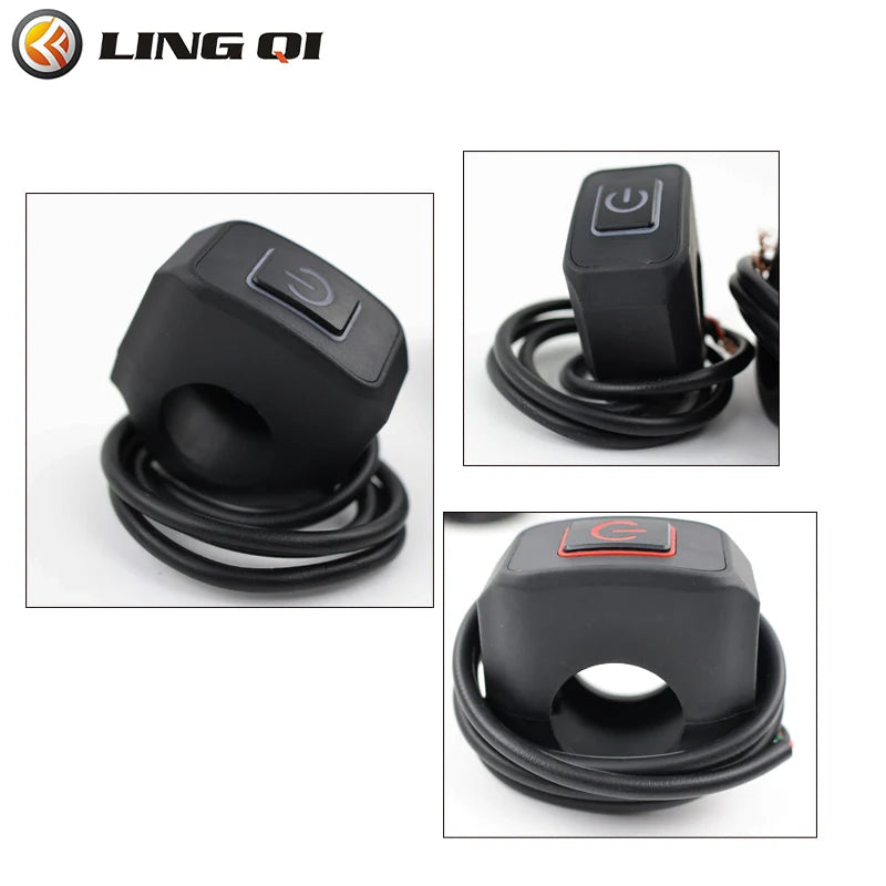 LINGQI Universal Waterproof IP65 Headlight Switch Fit For Motorcycle Dirt Pit Bike Off Road ATV Go Kart