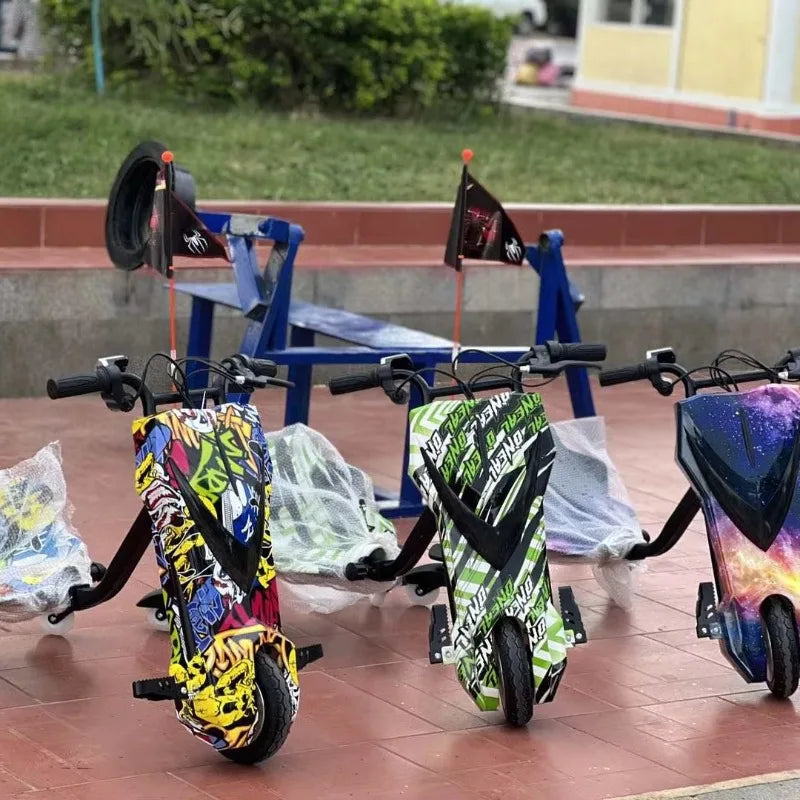 Children's Electric Drift Kart Tricycle 36v 3 Wheel Drift Scooter Battery Electric Kart Children's Drift