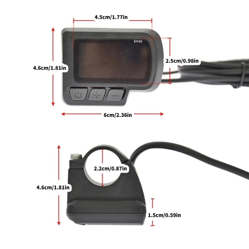 J0MB EN06 Electric LCD Display Meter Compatibility with 24V 36V 48V 5Pin Wiring for Mountain Bikes and Scooters
