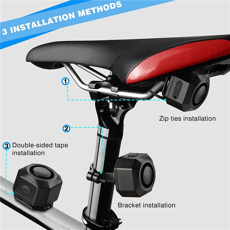 Wireless Bike Burglar Alarm USB Electric Motorcycles Scooter High And Low Temperature Resistance