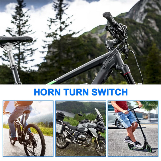 BAAY E-Bike 2 In 1 Horn Turn Signal Switch Button Electric Bicycle Parts Accessories Motorcycle E-Bike Electric Scooter