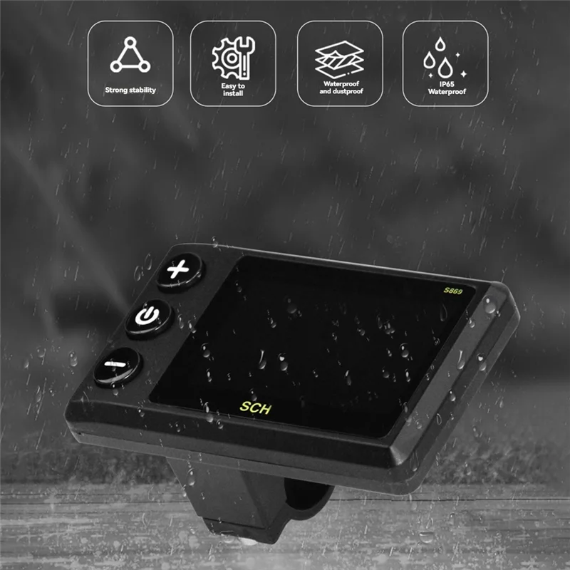 A026-S869 Electric Bicycle LCD Display 24V-72V Electric Scooter LCD Color Meter For Mountain Bike LCD Meter Waterproof 5PIN