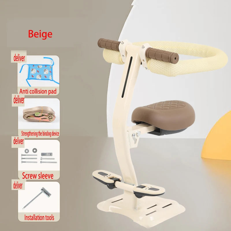 Electric Car Child Seat Foldable Electric Scooter Pedal Motorcycle Front Child Safety Seat Front Seat