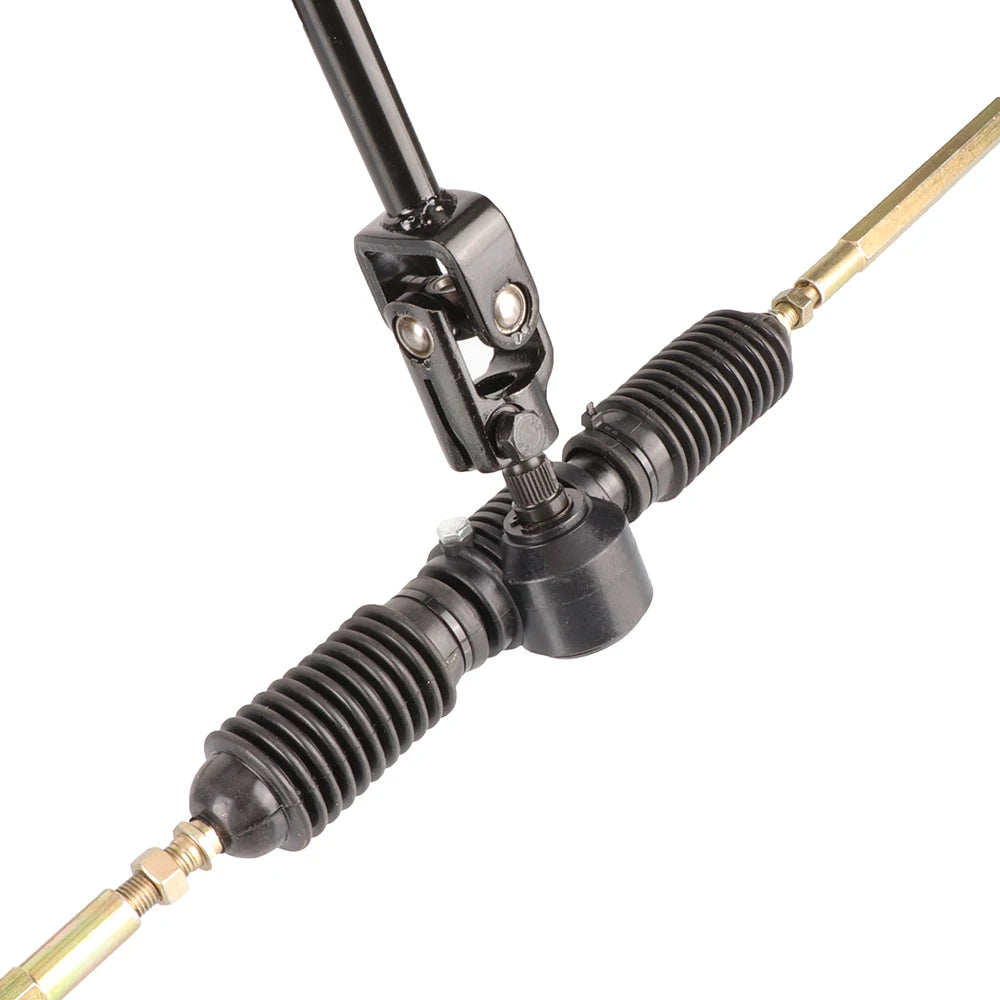 320mm/420mm Front Steering Gear Rack Pinion 30T Adjustable Shaft Tie Rod Kit For 110cc 125cc Quad Go Kart Golf UTV Buggy ATV
