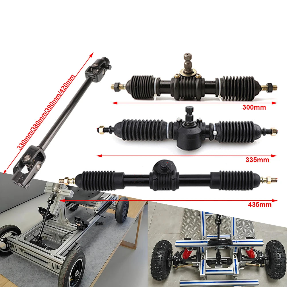 30T Steering Column U joints Shaft 300mm 320mm 420mm Power Steering Gear Rack Pinion Fit For DIY Go Kart ATV UTV Buggy Quad Bike