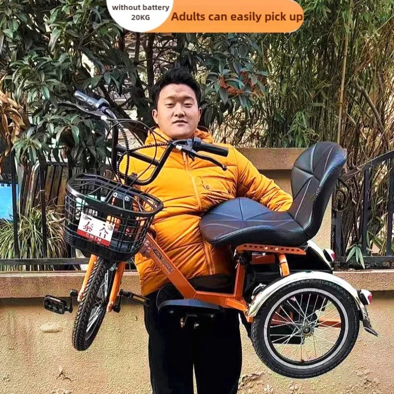 Disabled Commuting Tricycle NEW Small Adult Leisure Light Electric Kick Scooter Elderly Luxury Seat with Basket Electric Bicycle