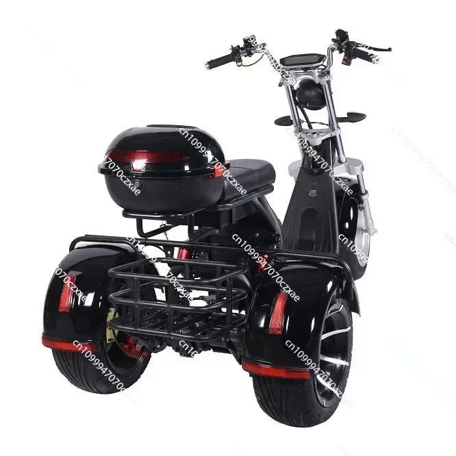 Electric Motorcycle Adult 3000W60V30AH 12Inch Off-Road Max Load 300KG Electric Tricycle Mountain Mileage 75KM Electric Scooter
