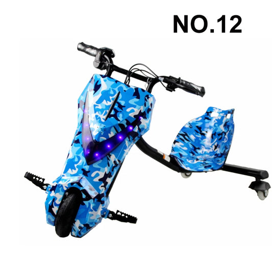 Children's Electric Drift Kart Tricycle 36v 3 Wheel Drift Scooter Battery Electric Kart Children's Drift