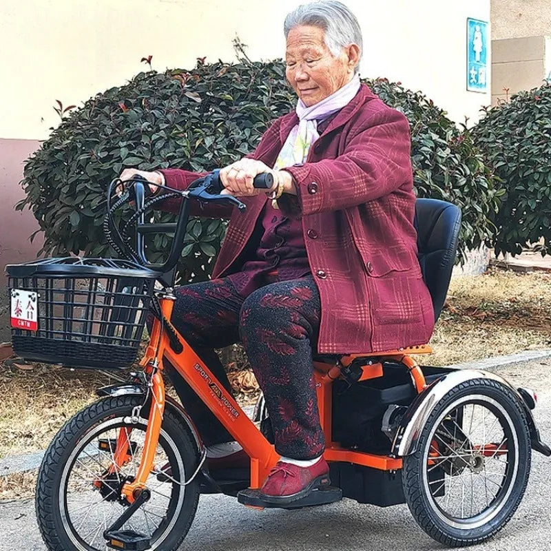 Disabled Commuting Tricycle NEW Small Adult Leisure Light Electric Kick Scooter Elderly Luxury Seat with Basket Electric Bicycle