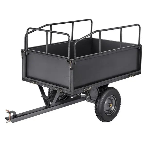 VEVOR Steel Dump Cart 17 Cu. Ft 600LB for ATV/UTV Trailer Tow Behind Heavy Duty