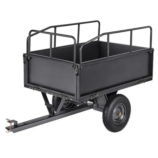 VEVOR Steel Dump Cart 17 Cu. Ft 600LB for ATV/UTV Trailer Tow Behind Heavy Duty