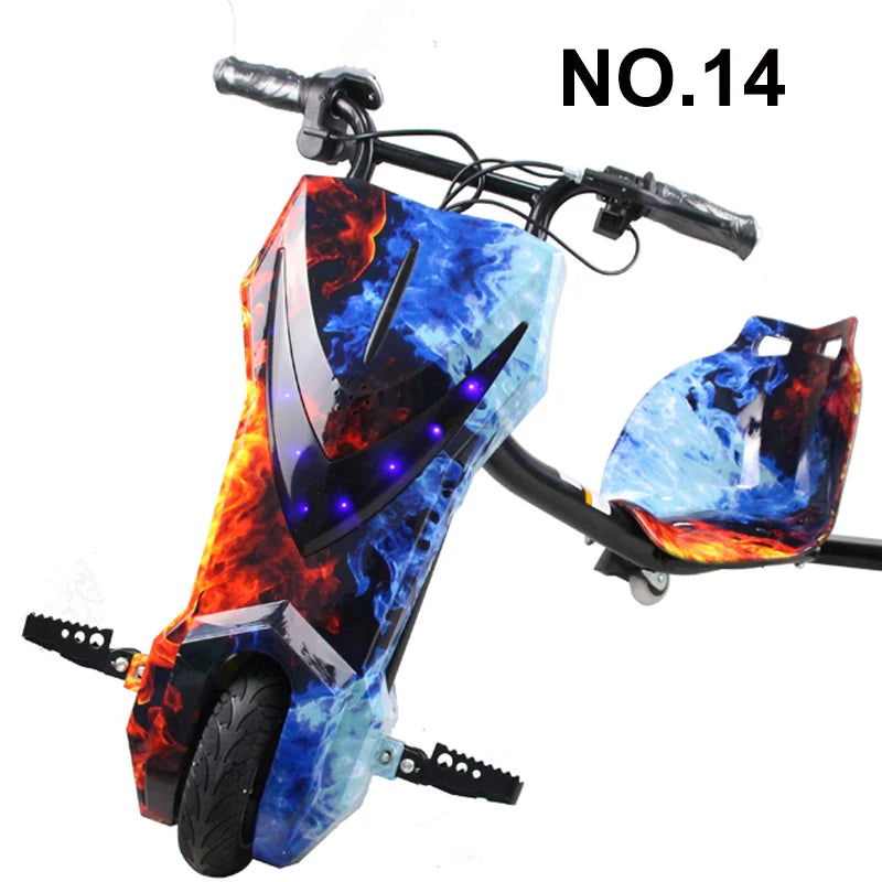 Children's Electric Drift Kart Tricycle 36v 3 Wheel Drift Scooter Battery Electric Kart Children's Drift