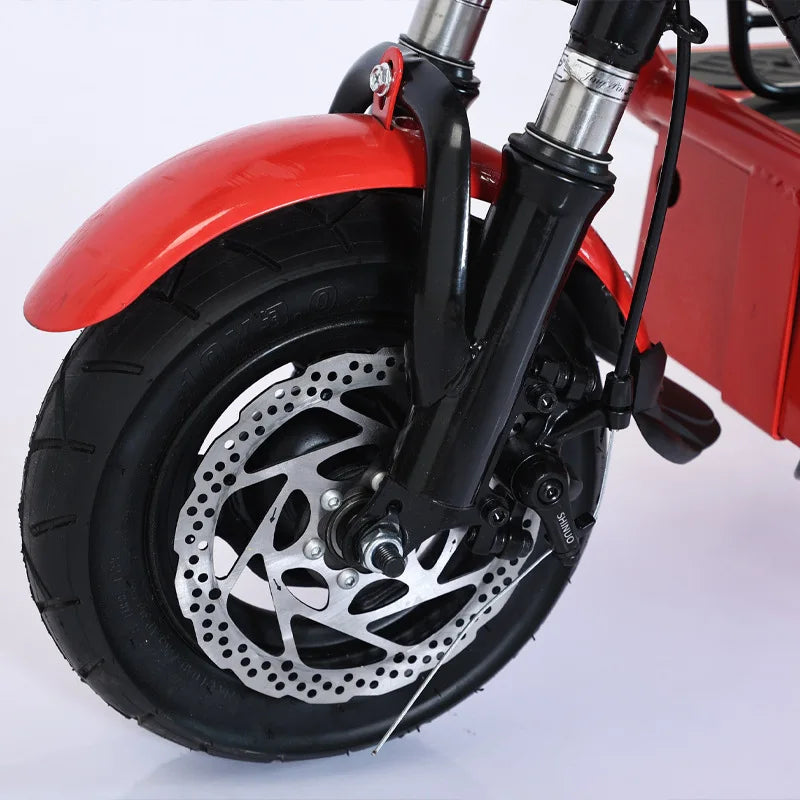 NEW Household Electric Tricycle Travel Parent-child Fold Lightweight Small Mobility Scooter Child Leisure Elderly Adult Tricycle