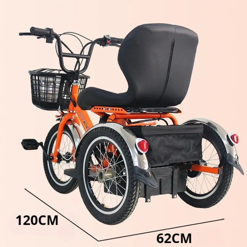 Disabled Commuting Tricycle NEW Small Adult Leisure Light Electric Kick Scooter Elderly Luxury Seat with Basket Electric Bicycle